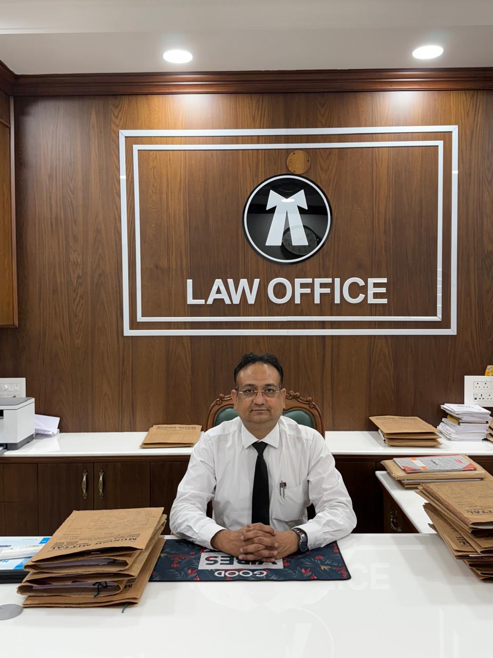Munish Mittal in his law office